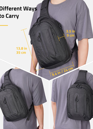 CVLIFE CCW Sling Bag for Men Women, Ambidextrous Crossbody Concealed Carry Bag