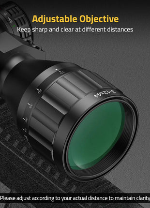 CVLIFE JackalHowl 3-12x44 AO Rifle Scope with Locking Turret