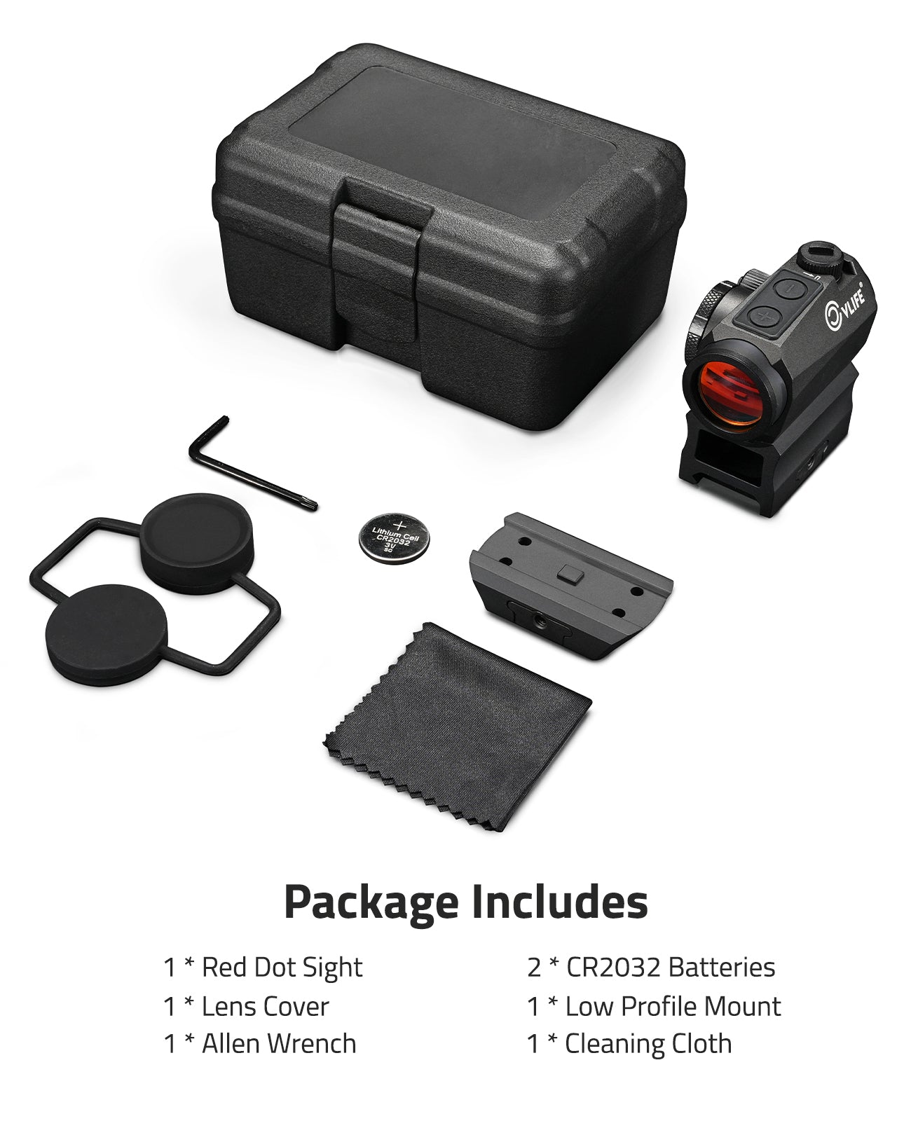 CVLIFE JackalHowl Red Dot Sight Shake Awake Dot Sight 2 MOA Red Dot Op