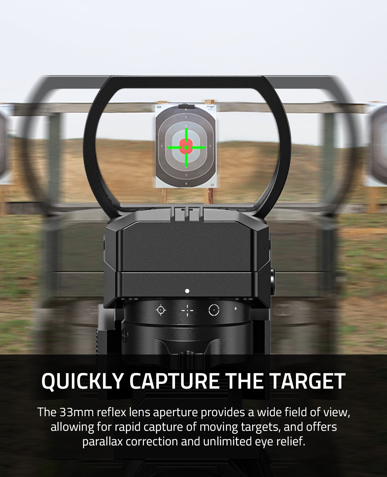 Visée point rouge métal Reflex 4 réticules rouge / vert Lancer Tactical Visée point rouge métal Reflex 4 réticules rouge / vert Lancer Tactical