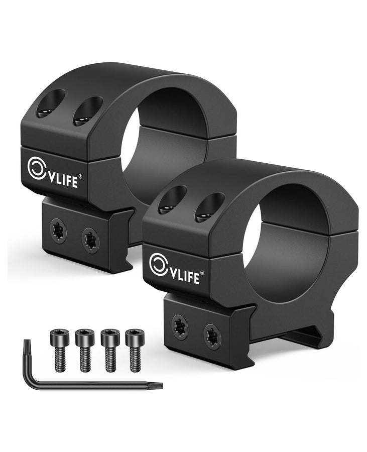 Smooth Scope Rings CVLIFE 1 Inch Scope Rings - Low Medium High Profile Precision Scope Mo