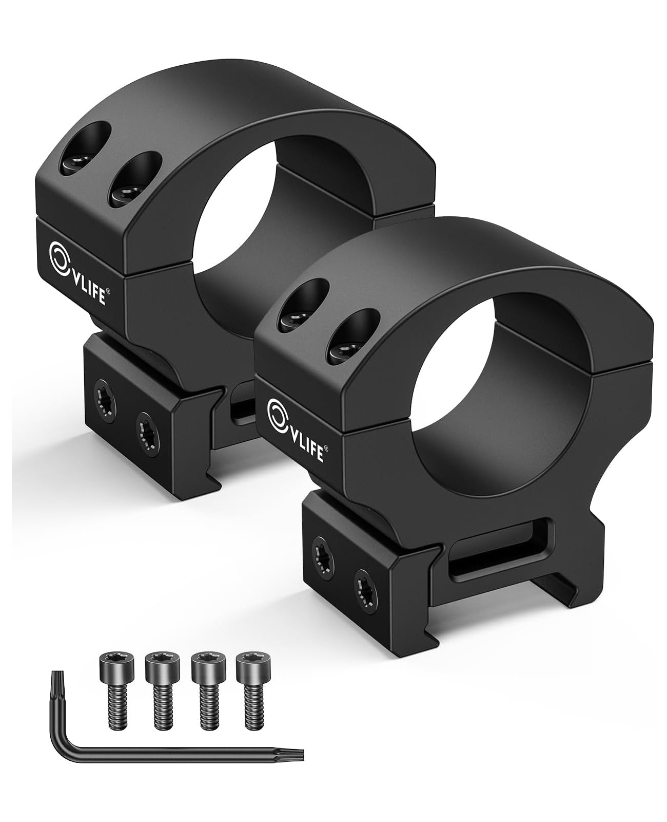 Red Scope Rings CVLIFE 1 Inch Scope Rings - Low Medium High Profile Precision Scope Mo