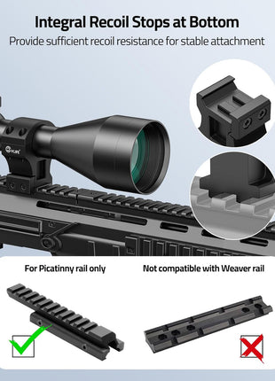 CVLIFE 1 Inch Picattiny Scope Rings