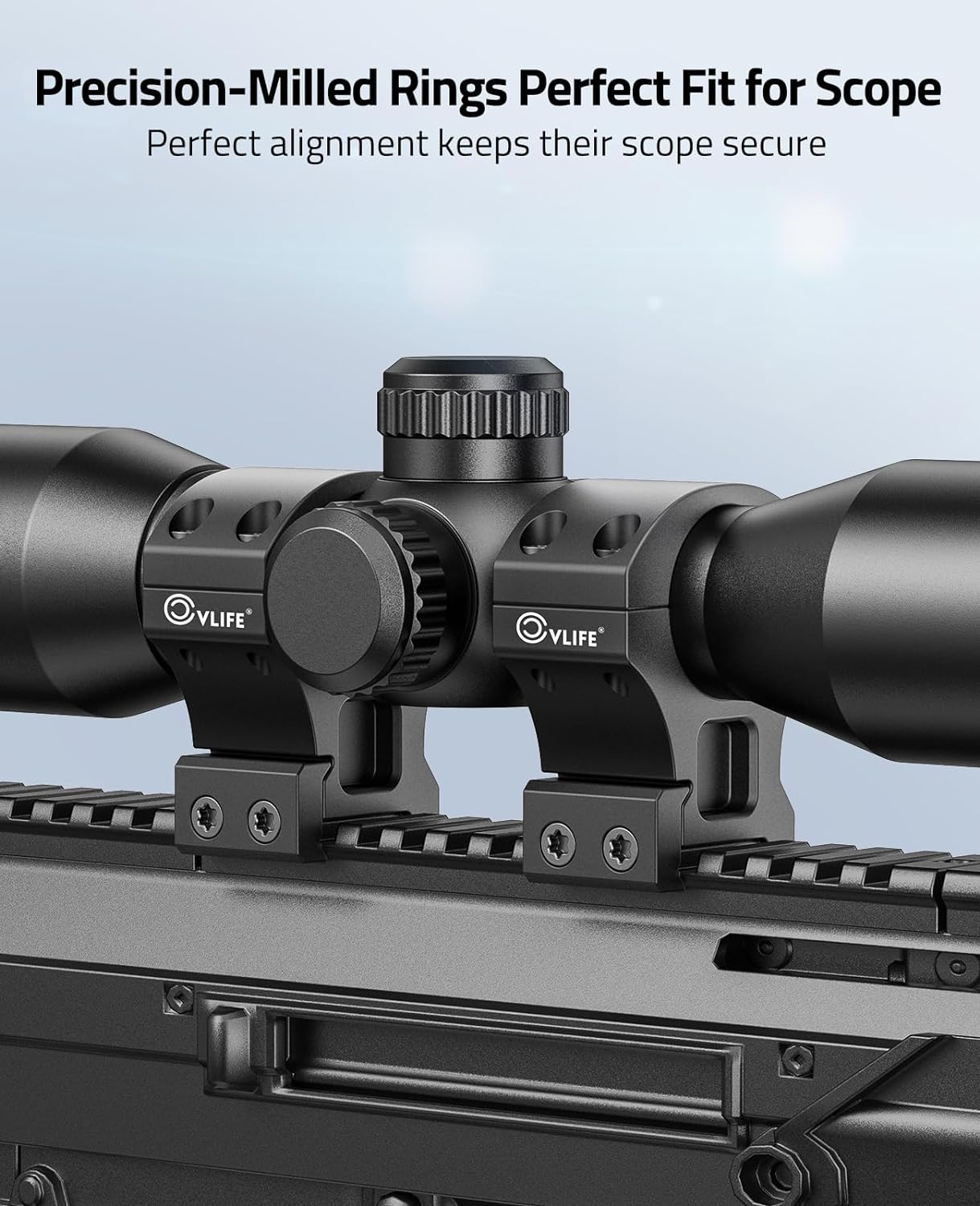 CVLIFE 1 Inch Scope Rings - Low Medium High Profile Precision Scope Mo