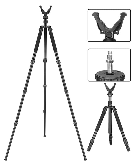 CVLIFE 3-in-1 Shooting Stick Hunting Tripod