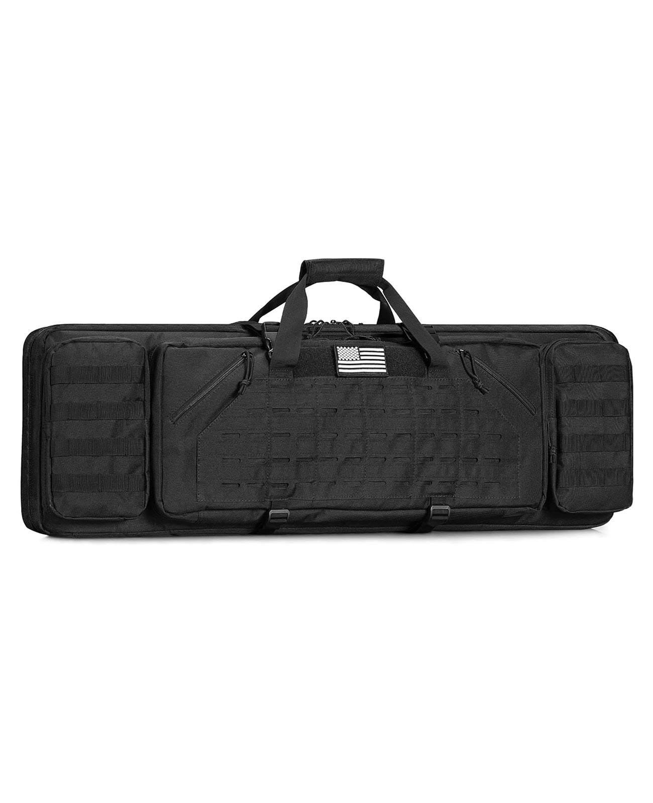 Borsa Tattica Per Fucile A Doppio Scomparto – Custodia Lunga 100 Cm In Tessuto Oxford – Impermeabile E Antistrappo – Colore Cachi/Mimetica