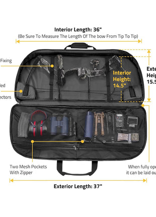 Size of CVLIFE 37" Compound Bow Case