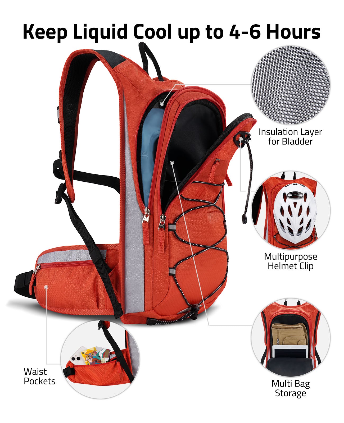 CVLIFE 3L Hydration Backpack for Hiking, Biking, Running, Climbing CVLIFE 3L Hydration Backpack for Hiking, Biking, Running, Climbing