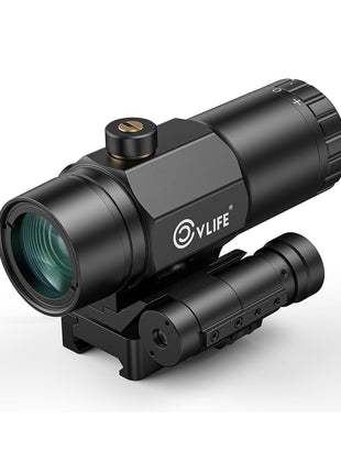 CVLIFE 3X Red Dot Magnifier with Flip to Side Mount