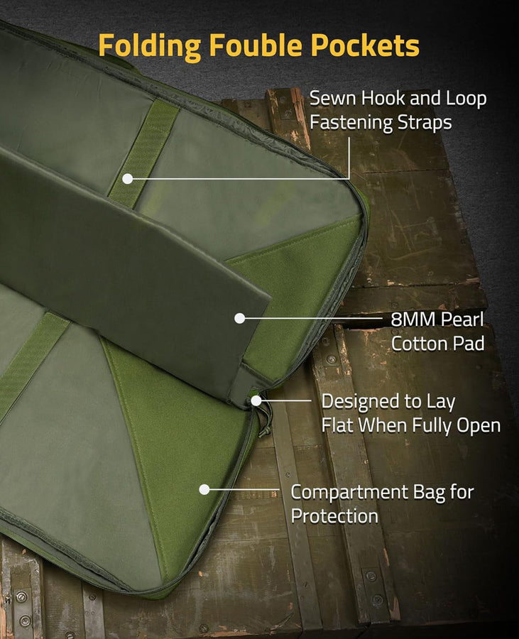 CVLIFE 42 Inches Double Soft Rifle Case Long Bag