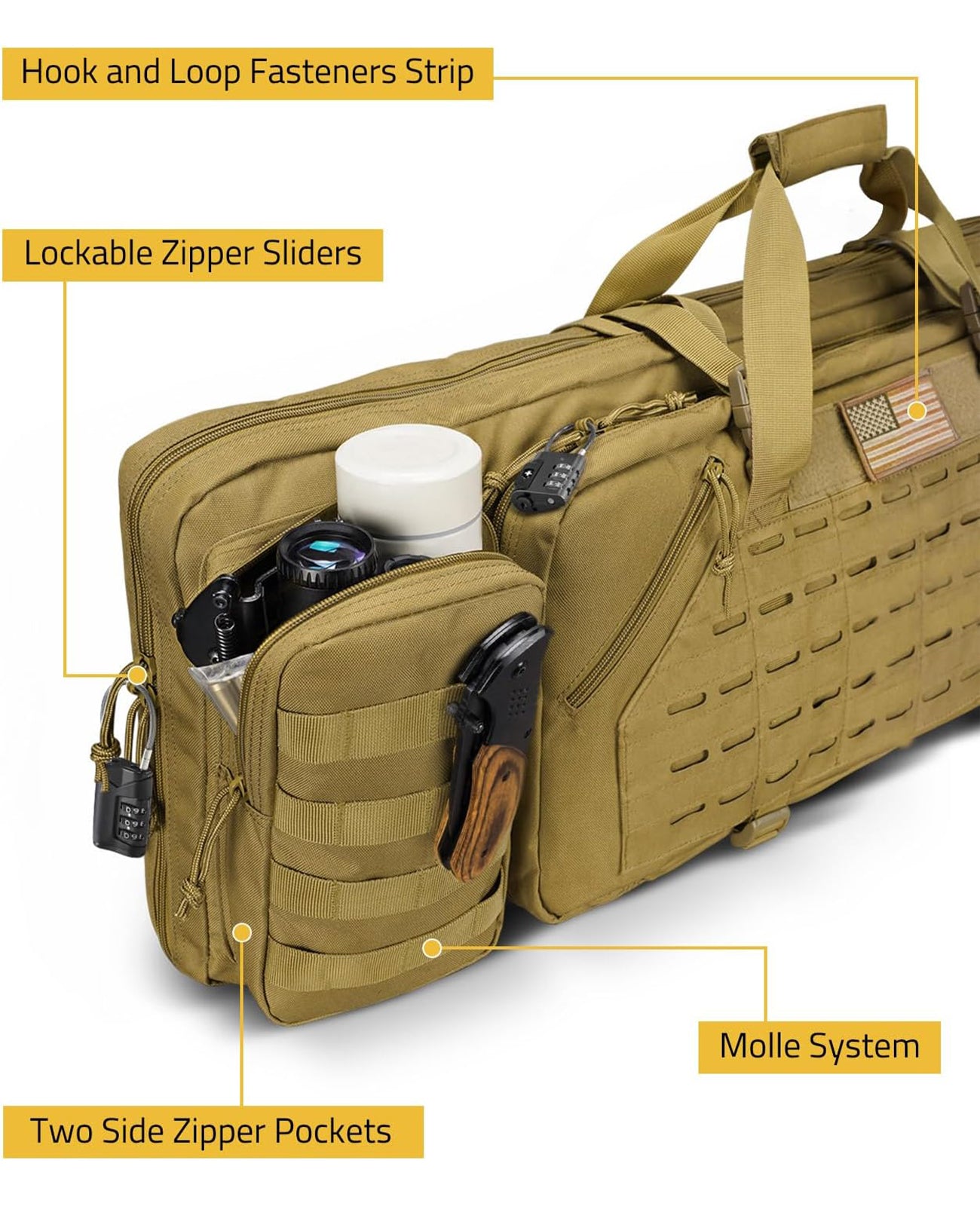 Borsa Tattica Per Fucili DSLEAF - Custodia Imbottita Per 2 Fucili, Ideale Per Caccia E Tiro - Foto 5