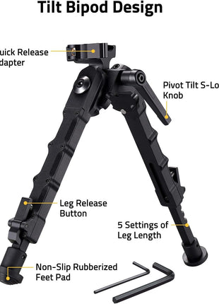 The Bipod with Tilt Bipod Design