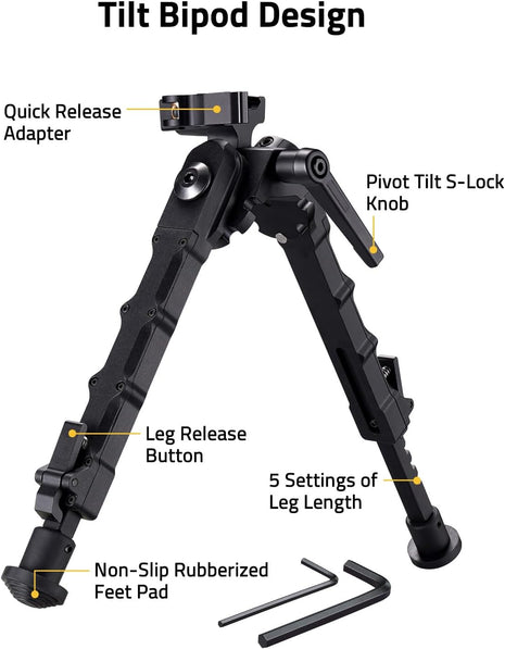 The Bipod with Tilt Bipod Design