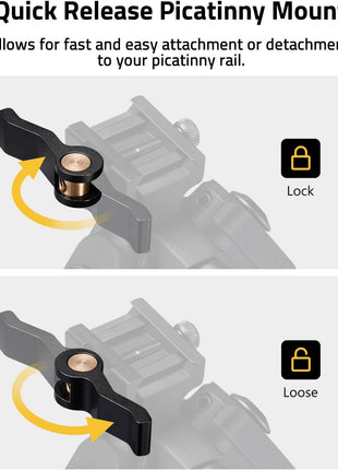 The Stable Bipod with Quick Release Picatinny Mount