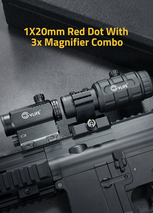 1x20mm Red Dot Sight with 3X Magnifier Combo
