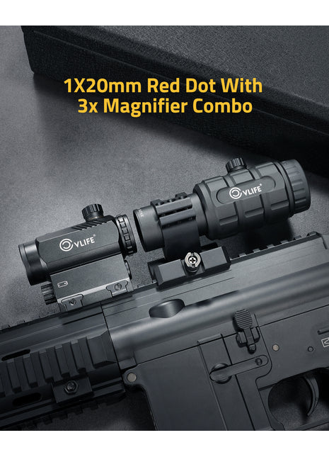 1x20mm Red Dot Sight with 3X Magnifier Combo