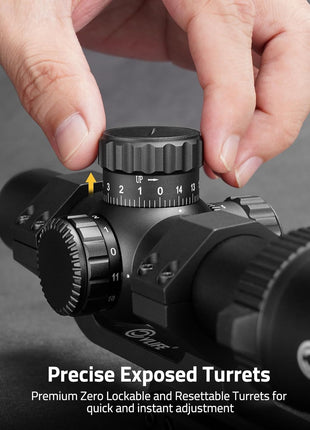 1-8x24 Rifle Scope with Precise Exposed Turrets