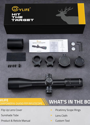 6-24x50 FFP Scope Package List