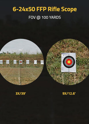CVLIFE shooting scope has 6-24x magnification.