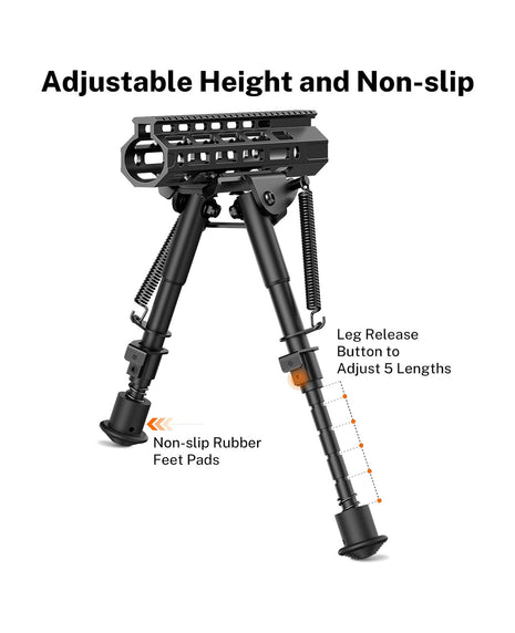 CVLIFE Rifle Bipod with Adjustable Height