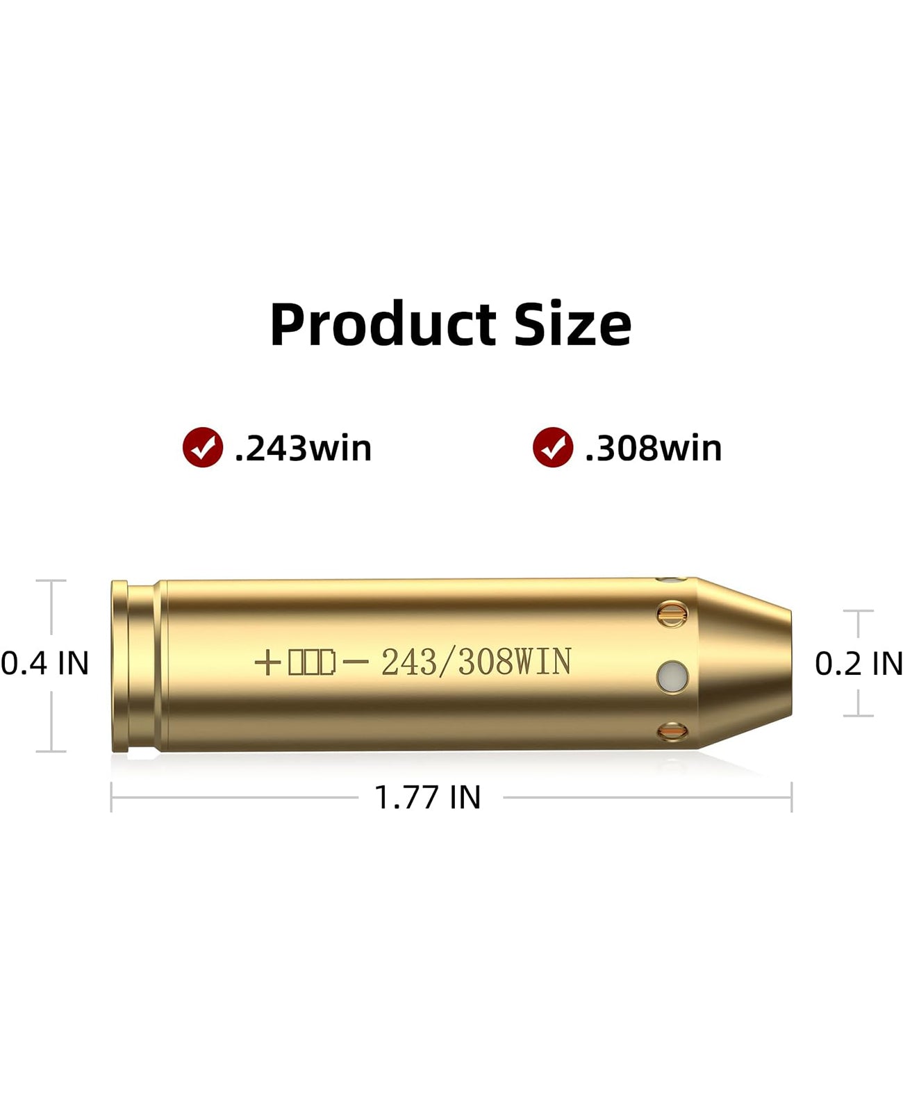 Vector Optics .223 Remingtonn 5.56mm Cartridge Red Laser Bore Sighter Boresight