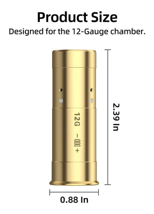 The Specification of CVLIFE Bore Sight 12-Gauge Red Laser Boresighter with Extra Batteries