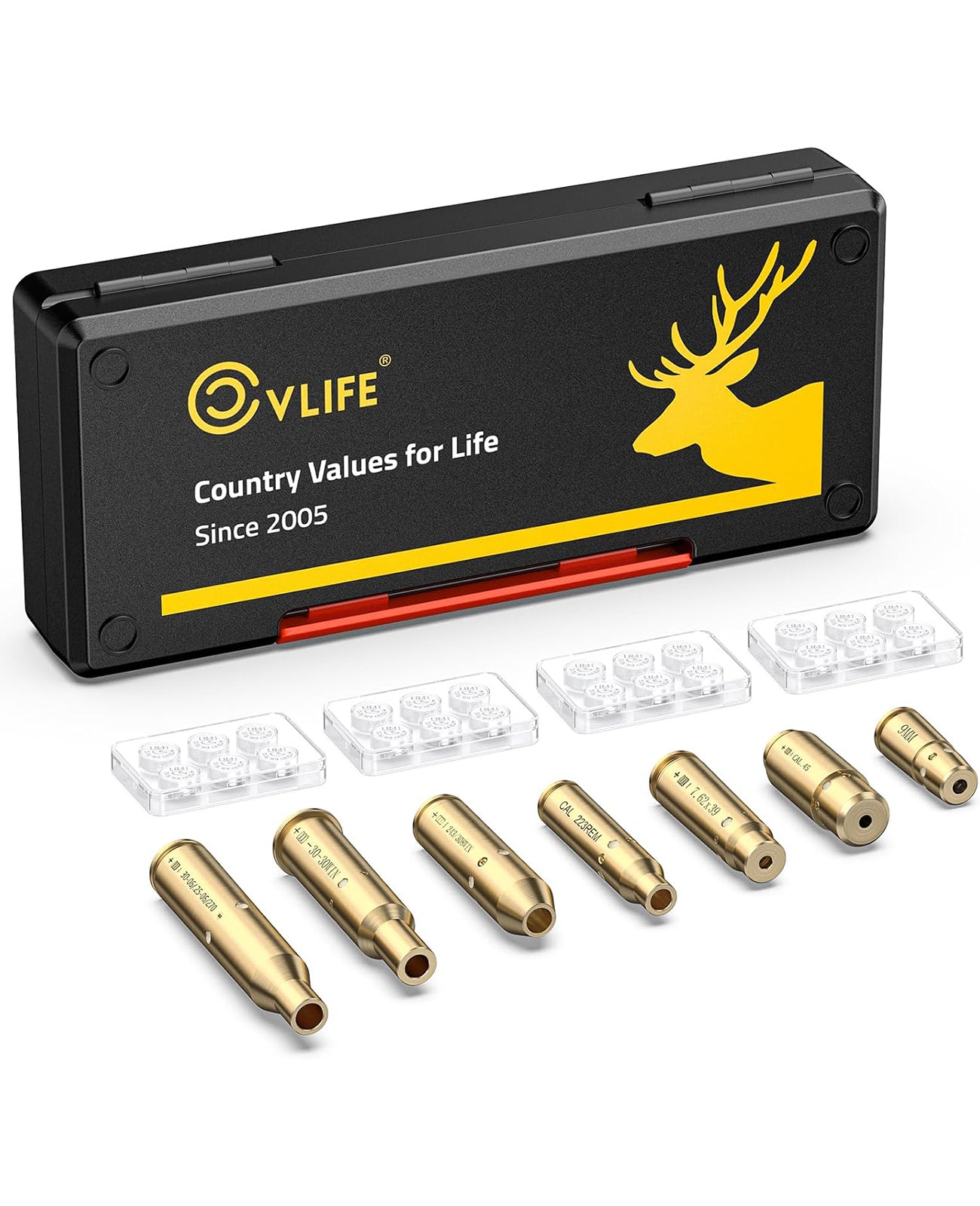 CVLIFE Bore Sight Laser - Multi-Caliber Boresighter For .223/9mm/.308/12 Gauge With Batteries