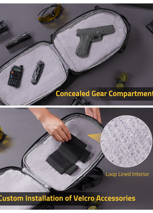 CVLIFE CCW Sling Bag for Men Women, Ambidextrous Crossbody Concealed Carry Bag