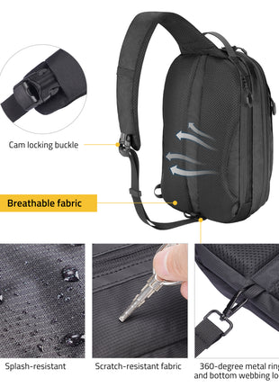 CVLIFE CCW Sling Bag for Men Women, Ambidextrous Crossbody Concealed Carry Bag