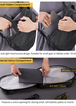 CVLIFE CCW Sling Bag for Men Women, Ambidextrous Crossbody Concealed Carry Bag