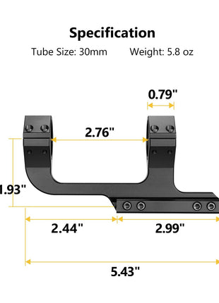 The Specification of CVLIFE 30mm Scope Mount