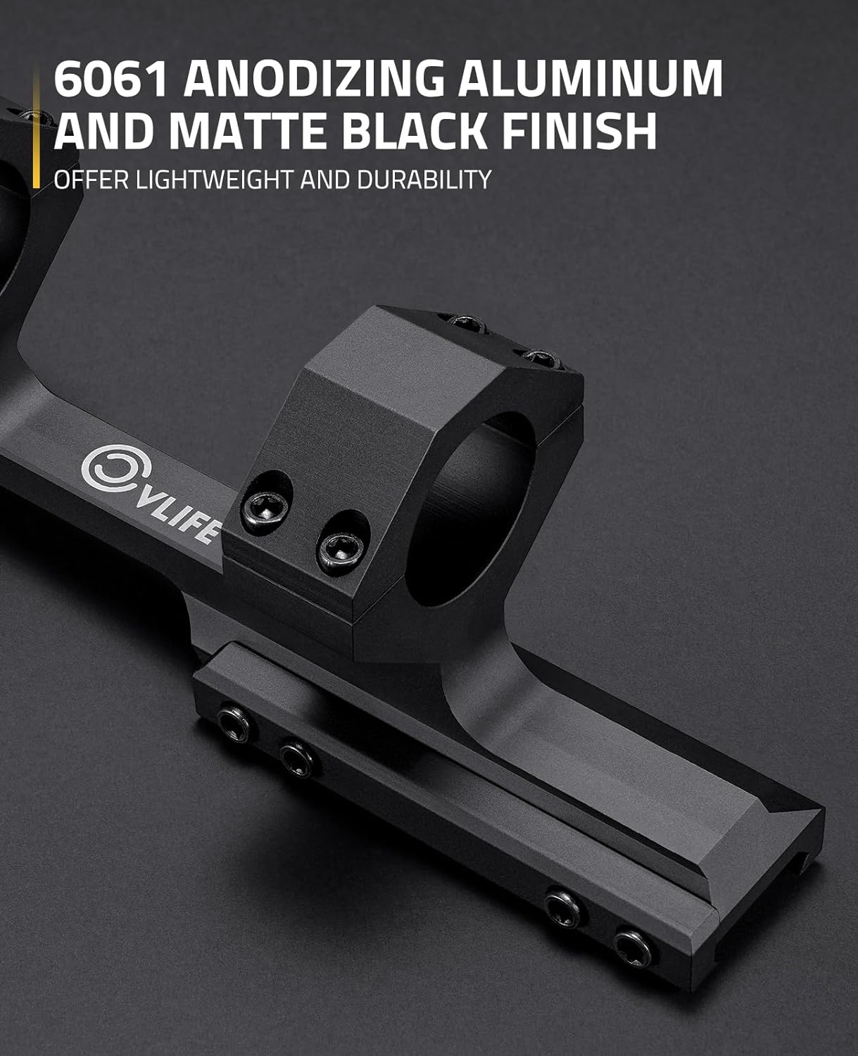 CVLIFE Cantilever Scope Mounts 1 inch | Offset Dual Ring One-Piece Sco