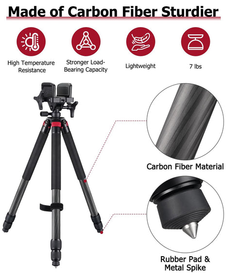 CVLIFE Tripod Made of Carbon Fiber Sturdier
