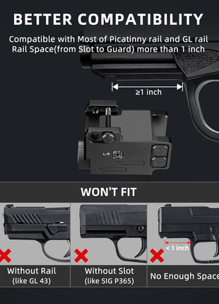  700 Lumens Pistols Light Laser Combo