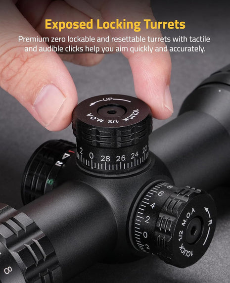 CVLIFE 2-10x32 MPVO AO Rifle Scope with Locking Turret