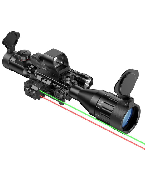 CVLIFE EagleFeather 4-16x50 AO Scope Combo with Dual Laser Sight