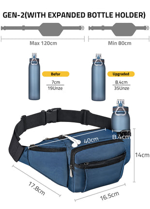 CVLIFE Fanny Pack With Expanded Bottle Holder