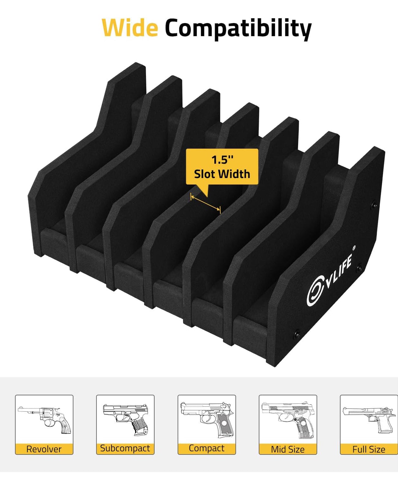 Portapistole Magnetico VlaMiTex H1 - Supporto Per Pistole E Riviste | Fissaggio A Viti O Magnetica - Foto 2