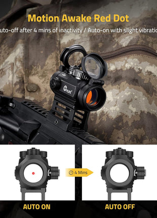 CVLIFE FoxSpook 2 MOA Red Dot Sight Auto On & Off