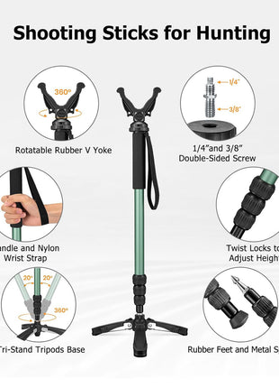 CVLIFE Shooting Sticks for Hunting