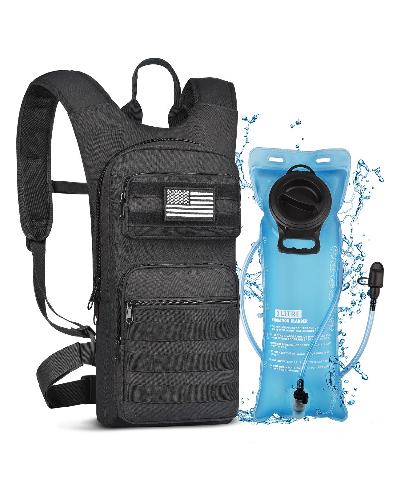 CVLIFE Hydration Rucksack mit 3L TPU Wasserblase