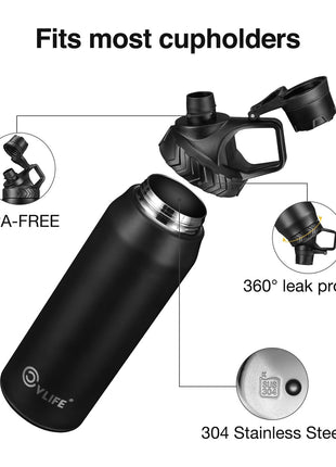 CVLIFE Insulated Water Bottle Fits Most Cupholders