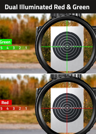 Rifle Scope with Dual Illuminated Red & Green