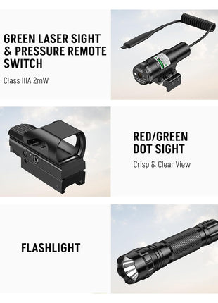 Red Dot Sight & Green Laser Sight & Flashlight 