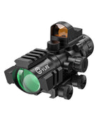 CVLIFE JackalHowl 4x32 Prism Scope with Red Dot Sight