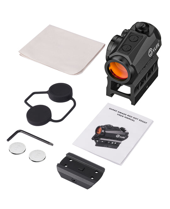 CVLIFE JackalHowl Red Dot Sight 1x20mm 2MOA Red Dot Scope with 10 Brig