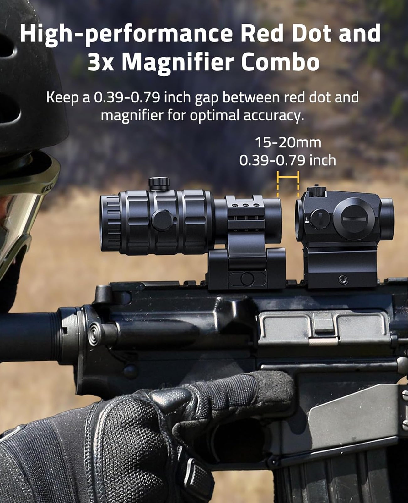 CVLIFE JackalHowl Red Dot Sight & 3X Magnifier Combo - Global