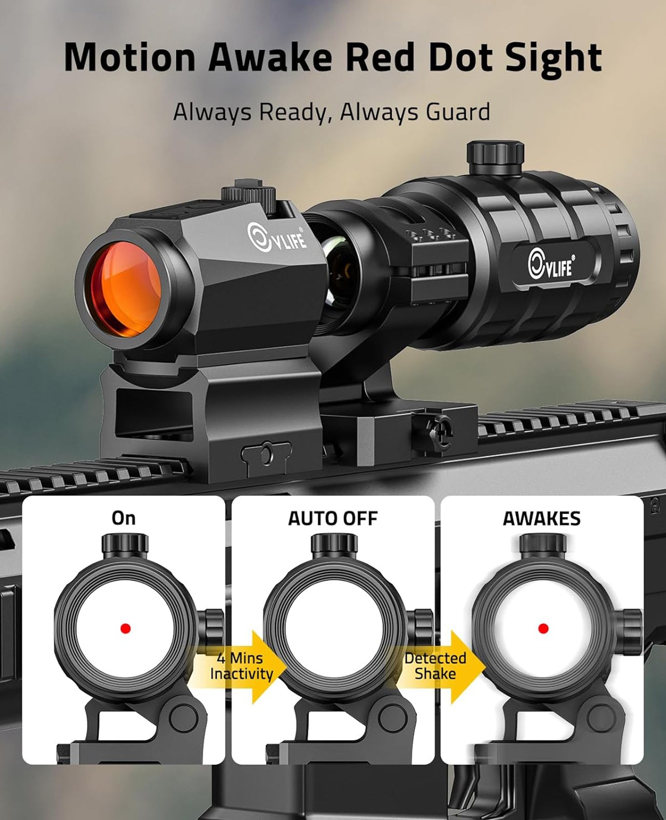 Mirino A Punto Rosso Regolabile Per Fucili Da Caccia E Airsoft - Coda Di Rondine, Tactical Sniper, Con Custodia Da Cintura
