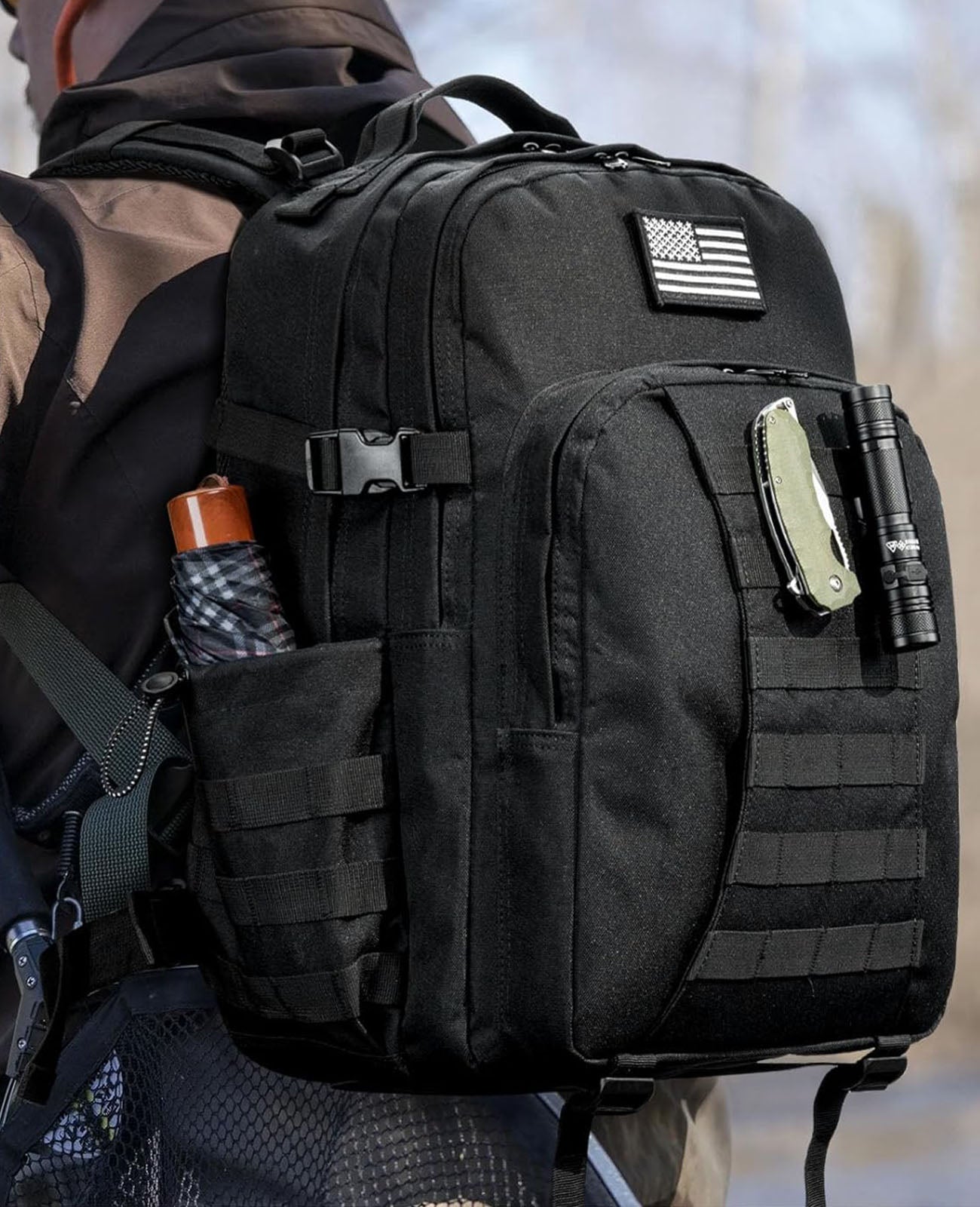 battletac 40l hiking backpack Orca Tactical MOLLE Military Survival Rucksack Pack, BLAC Orca Tactical Gear designed for hunting TAZEET 40L Outdoor Hiking Backpack