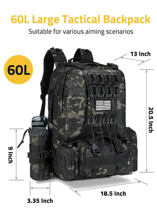 The Specification of CVLIFE Military Tactical Backpack